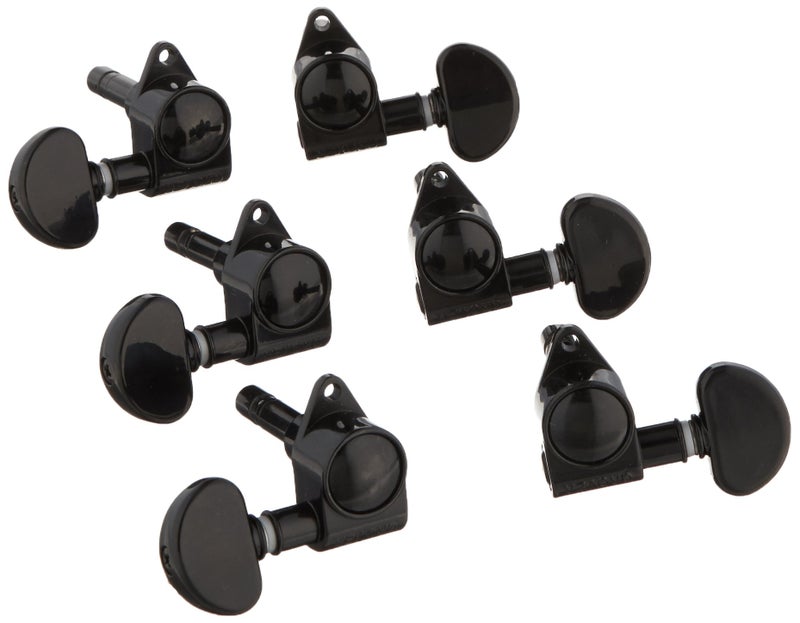 Grover 106BC Locking Rotomatic Guitar Tuner, Black/Chrome